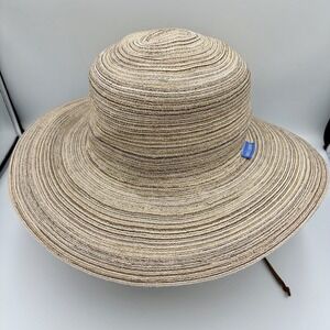 Wallaroo Hat Company Sydney Wide Brim One Size Scrunchie Packable Sun Hat EUC